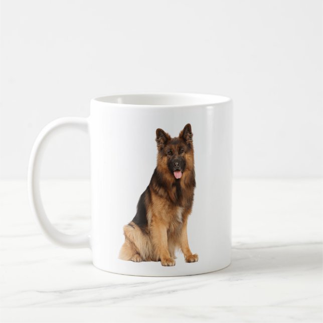 German Shepherd,tumbler wrap straight  design, dog Coffee Mug (Left)