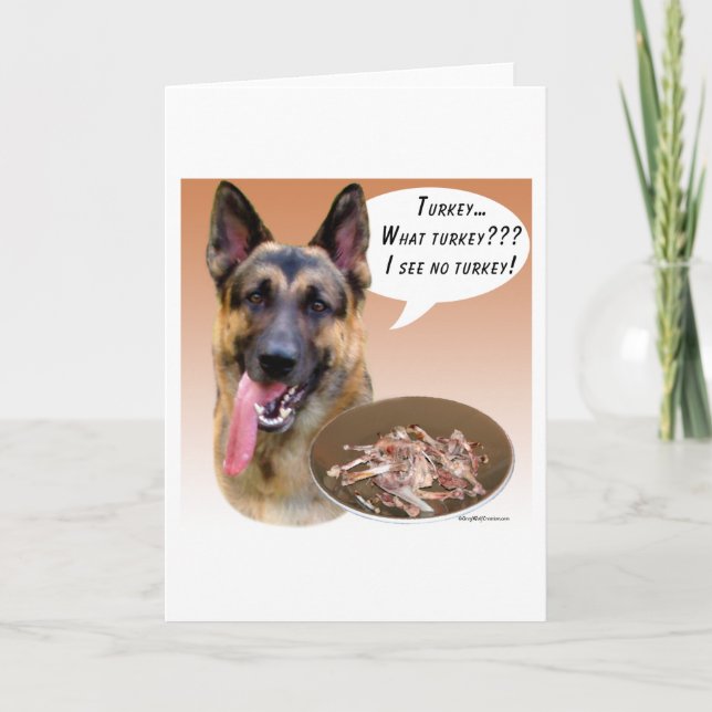 German Shepherd Turkey Card (Front)