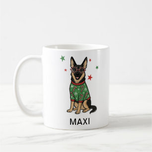 German Shepherd Ugly Christmas Sweater Dog Lover Coffee Mug