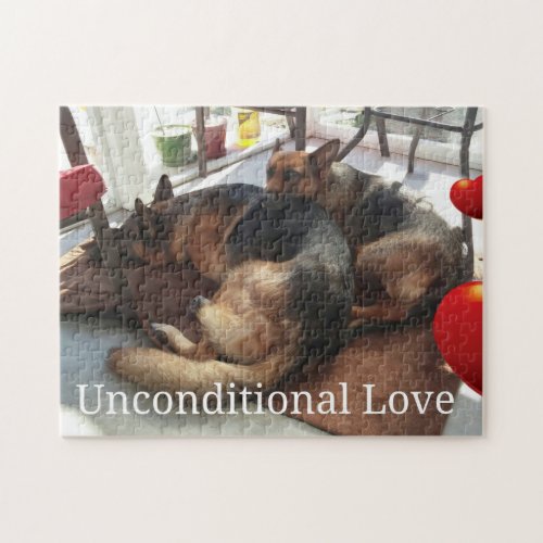 German Shepherd Unconditional Love Photo Puzzle