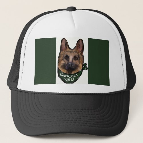 GERMAN SHEPHERD UNDERDOG TRUCKER HAT