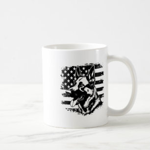 German Shepherd Usa Flag Sungles Patriotic 4th Of Coffee Mug
