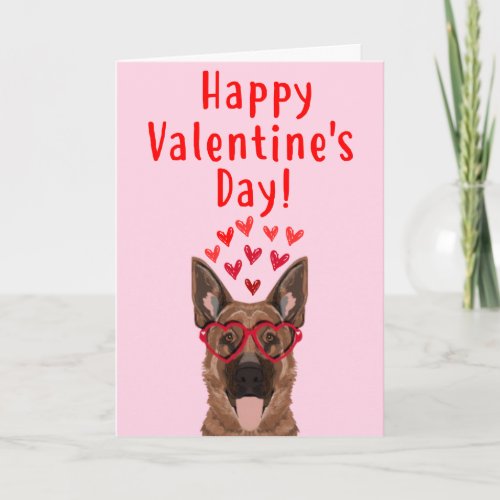 German Shepherd Valentines Day Card