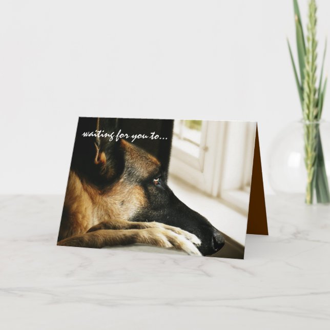 German Shepherd Valentine's Day Card (Front)