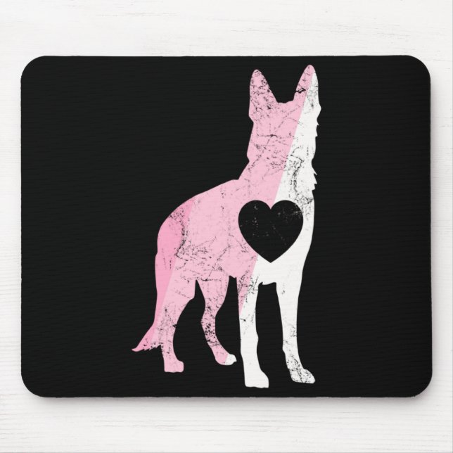 German Shepherd Valentines Day Cud Love Dog _1  Mouse Pad (Front)