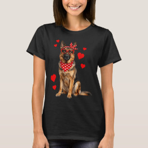 German Shepherd Valentines Day Dog Lover Heart T-Shirt