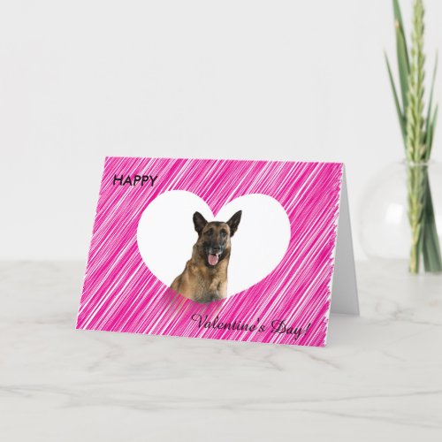 German Shepherd Valentines Day Greeting Card