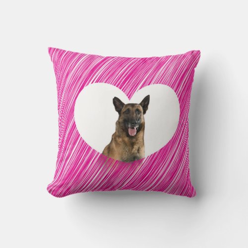 German Shepherd Valentines Day Pillow