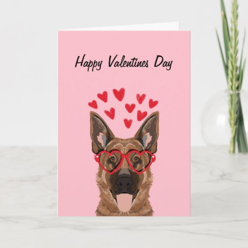 German Shepherd Valentines Love Dog Card