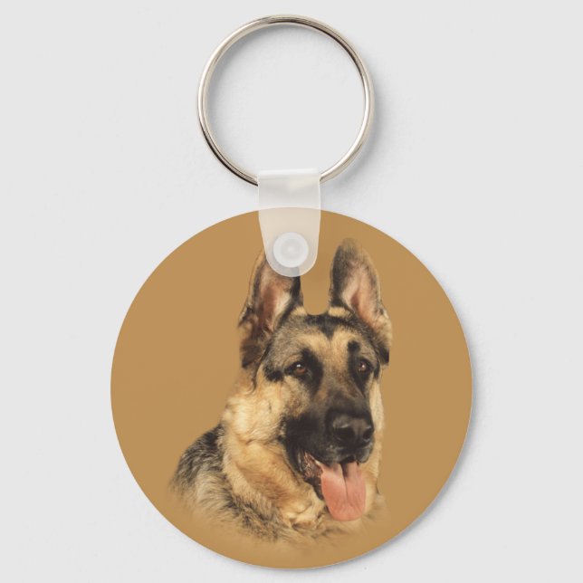 German Shepherd Very Handsome Keychain (Front)