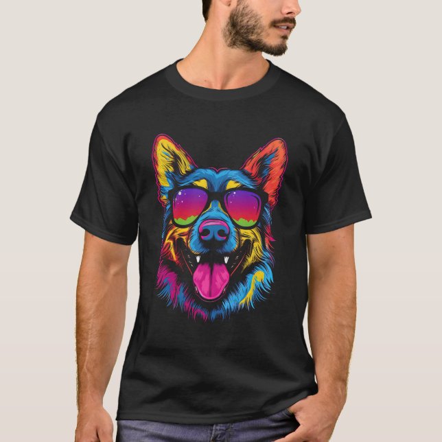 German Shepherd Vintage Style T-Shirt (Front)