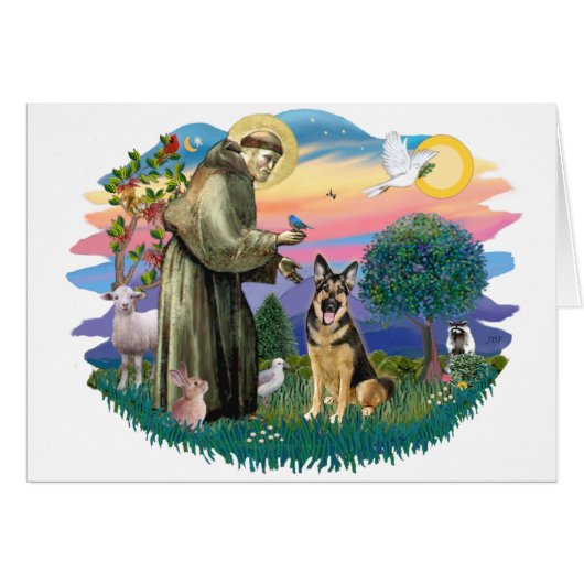 German Shepherd (W) Cards (Front Horizontal)