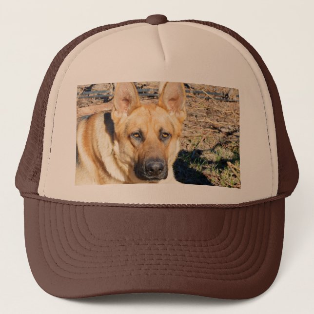 German Shepherd Wake Up,  Trucker Hat (Front)
