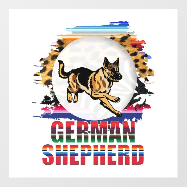 German Shepherd Wall Decal (Front)