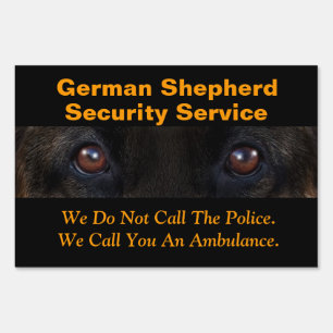 German Shepherd Warning Sign