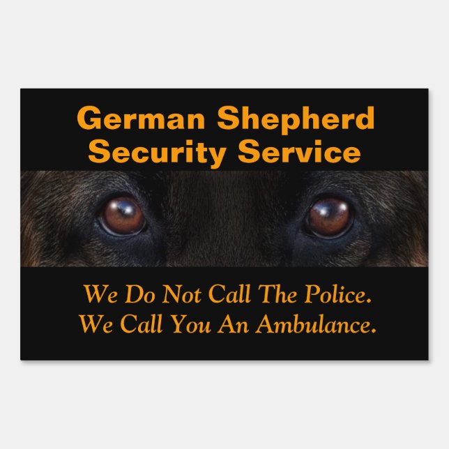 German Shepherd Warning Sign (Front)