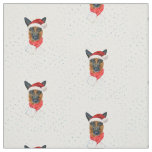 German Shepherd Watercolor, Dog Breeds Christmas Fabric