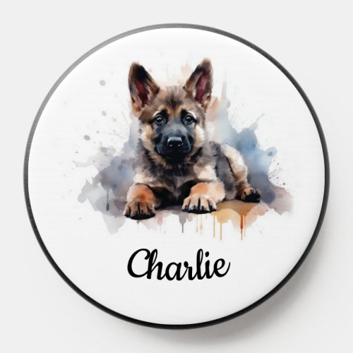 German Shepherd Watercolor PopSocket