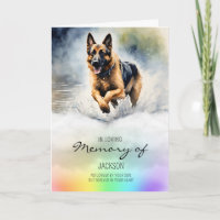 German Shepherd watercolour pet dog loss sympathy 