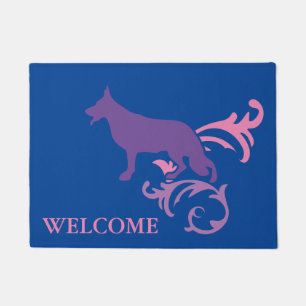 German Shepherd Welcome – Customizable  Doormat