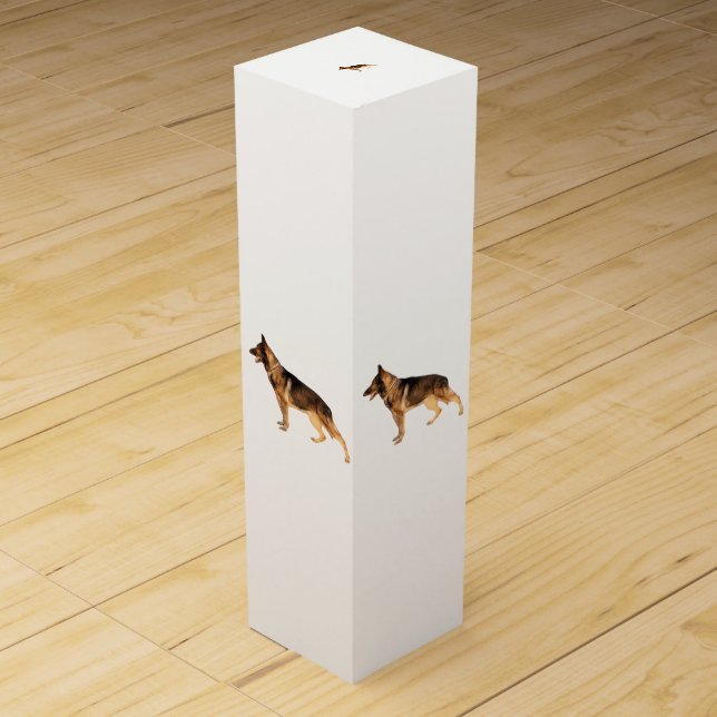 German shepherd Wine Gift Box (Front)