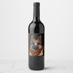 GERMAN SHEPHERD WINE LABEL