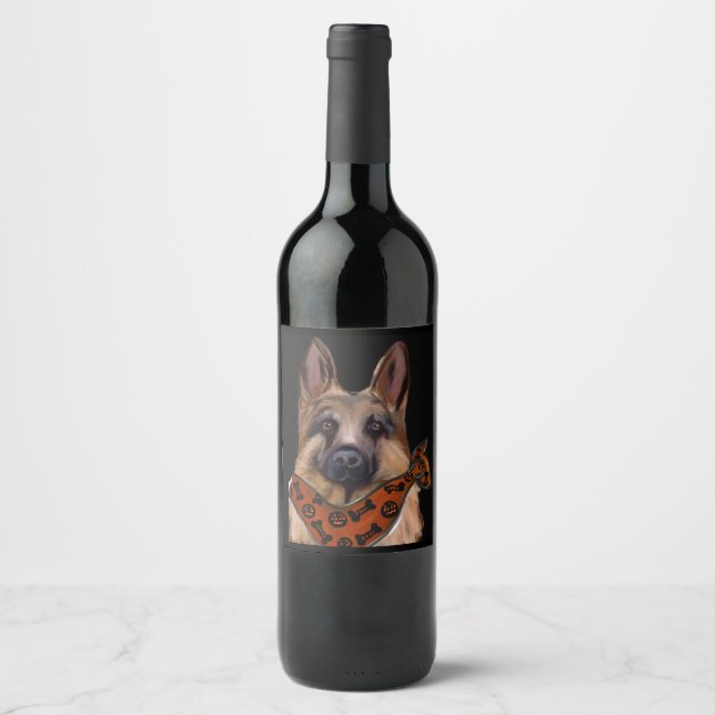 GERMAN SHEPHERD WINE LABEL (Front)