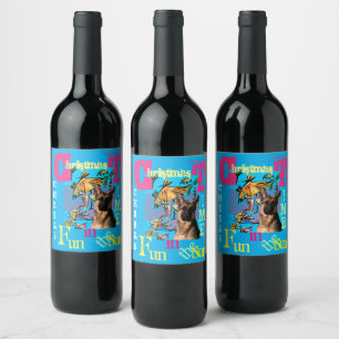 German Shepherd Wine Label