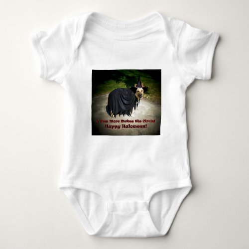 German Shepherd Witch Dog Baby Bodysuit