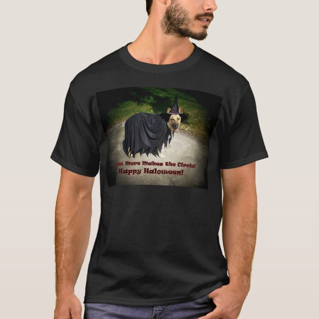German Shepherd Witch Dog T-Shirt (Front)
