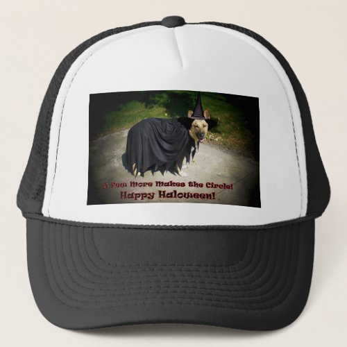 German Shepherd Witch Dog Trucker Hat