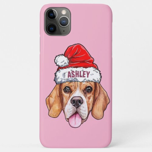 German Shepherd with Christmas Hat Holiday Dog iPhone 11 Pro Max Case