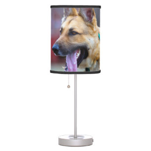 German Shepherd with Long Tongue Table Lamp