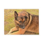 German Shepherd with One Floppy Ear Doormat