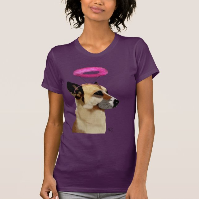 German Shepherd With Pink Halo T-Shirt (Front)