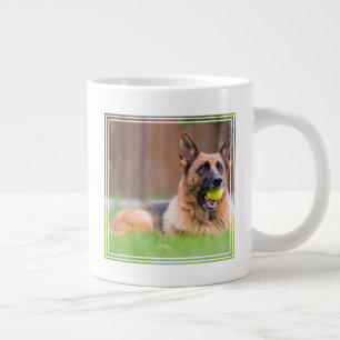 German Shepherd With Tennis Ball Giant Coffee Mug