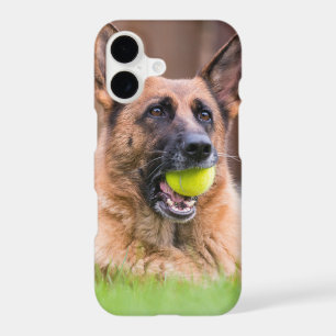 German Shepherd With Tennis Ball iPhone 17 Case