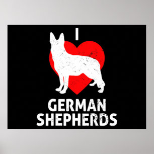 German Shepherd Wolf Dog Poster