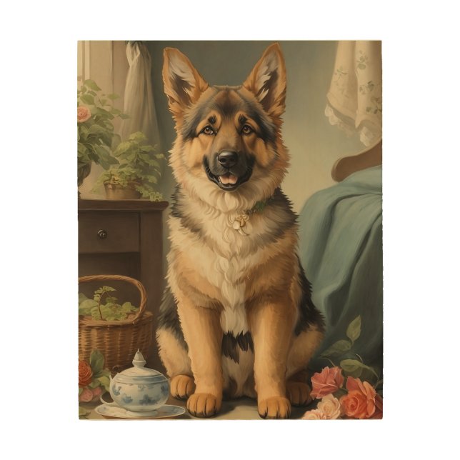 German Shepherd Wood Wall Art (Front)