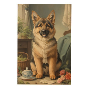 German Shepherd Wood Wall Art