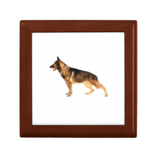 German shepherd Wooden Jewelry Keepsake Box