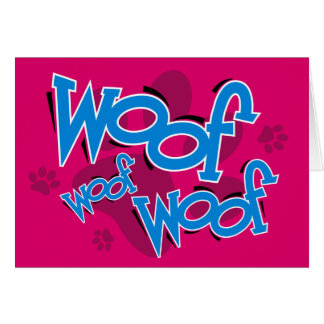 German Shepherd Woof Woof Card