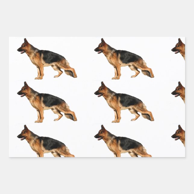 German Shepherd Wrapping Paper (Front 3)