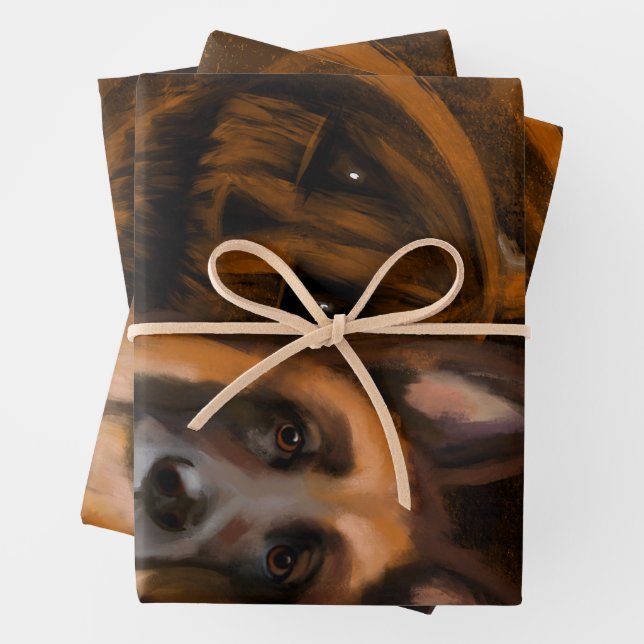 German Shepherd  Wrapping Paper Sheets (In situ)