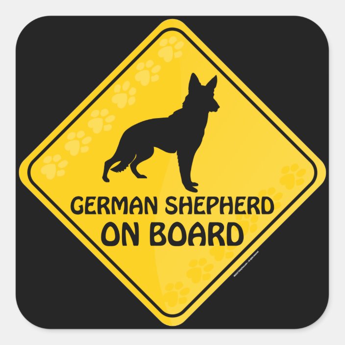 German Shepherd Xing Square Sticker | Zazzle.com
