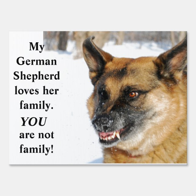 German Shepherd Yard Sign (Front)