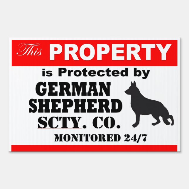 German shepherd Yard Sign (Front)