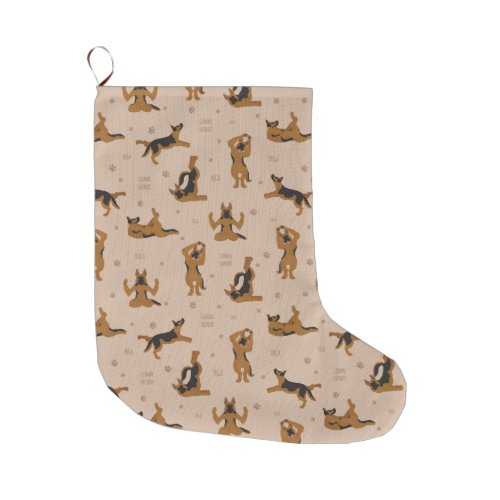 German Shepherd Yoga Christmas Stocking