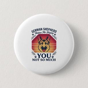 German Shepherd You Dog Retro Sunset Paws_1 Button