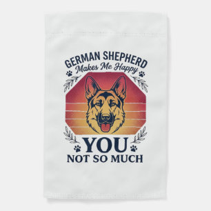 German Shepherd You Dog Retro Sunset Paws_1 Garden Flag